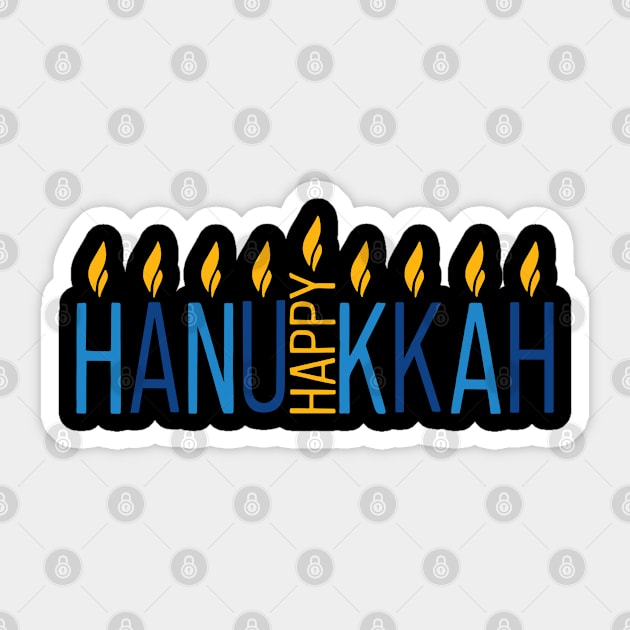 Happy Hanukkah Religious Jewish Holiday Sticker by Shaniya Abernathy